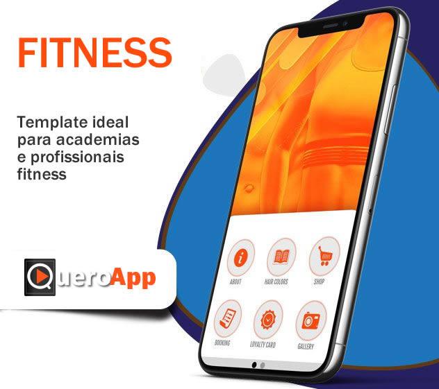 Template App GYM FITNESS para academias e profissionais fitness