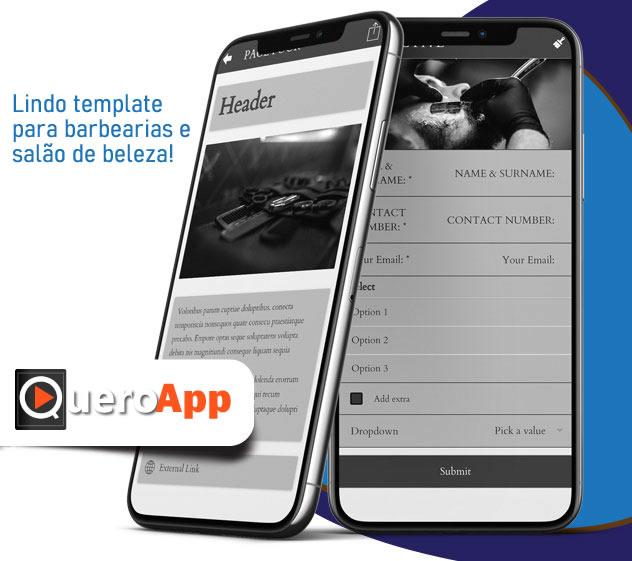 Template App BARBER SHOP Para Barbearias e Salão de Beleza